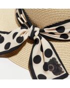 Chapeau en papier Boa beige