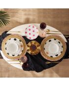 Service de Table en Porcelaine multicolore - 24 pièces