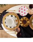 Service de Table en Porcelaine multicolore - 24 pièces