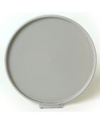 6 Assiettes plates en Céramique grises -  D.27cm