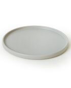 6 Assiettes plates en Céramique grises -  D.27cm
