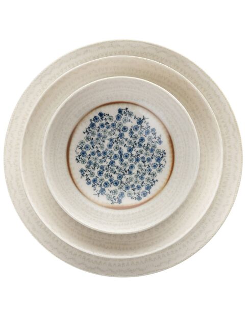 Service de Table en Porcelaine multicolore - 24 pièces