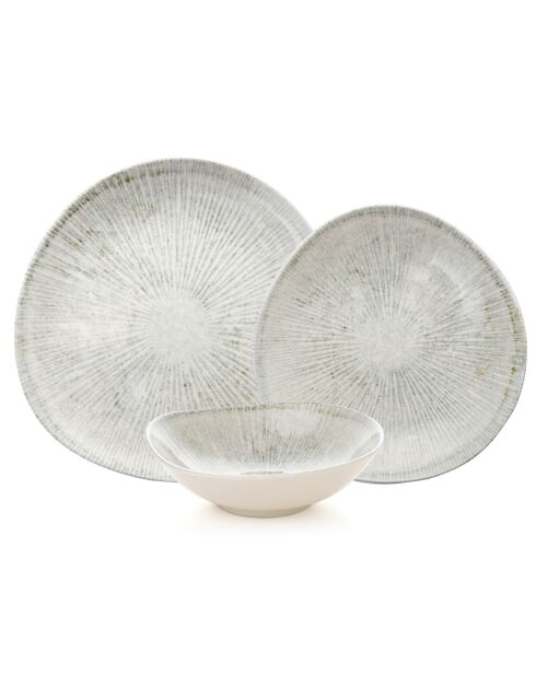Service de Table en Porcelaine multicolore - 24 pièces