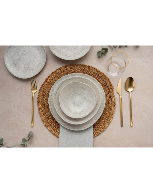 Service de Table en Porcelaine multicolore - 24 pièces