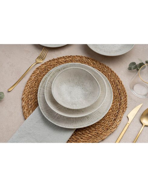 Service de Table en Porcelaine multicolore - 24 pièces