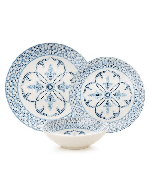 Service de Table en Porcelaine multicolore - 24 pièces