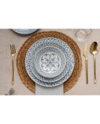 Service de Table en Porcelaine multicolore - 24 pièces