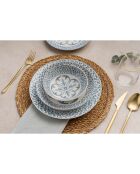 Service de Table en Porcelaine multicolore - 24 pièces