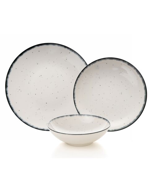 Service de Table en Porcelaine multicolore  - 24 pièces