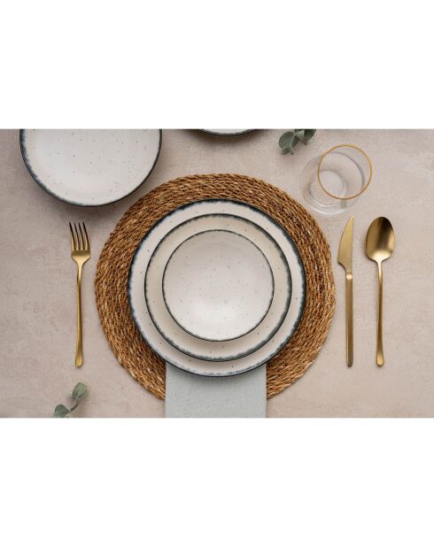 Service de Table en Porcelaine multicolore  - 24 pièces