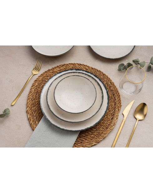 Service de Table en Porcelaine multicolore  - 24 pièces