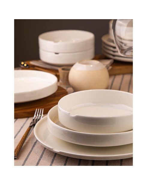 Service de Table en Porcelaine multicolore - 18 pièces