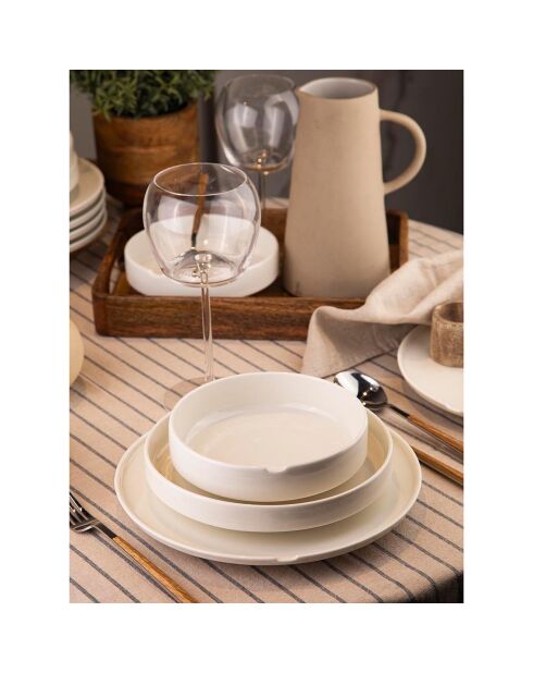 Service de Table en Porcelaine multicolore - 18 pièces