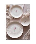 6 Assiettes plates en Porcelaine multicolore -  D.20cm