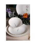 6 Assiettes à dessert en Porcelaine multicolores -  D.21 cm