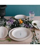 6 Assiettes à dessert en Porcelaine multicolores -  D.21 cm