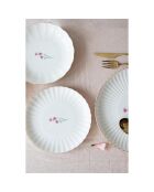 6 Assiettes à dessert en Porcelaine multicolores -  D.21 cm