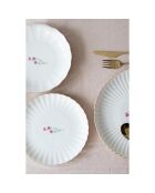 6 Assiettes à dessert en Porcelaine multicolores -  D.21 cm