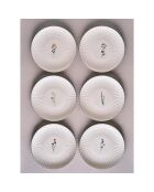 6 Assiettes plates en Porcelaine multicolores -  D.27cm