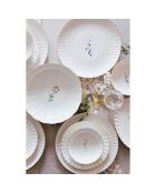 6 Assiettes plates en Porcelaine multicolores -  D.27cm