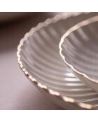 6 Assiettes plates en Porcelaine multicolores -  D.27cm