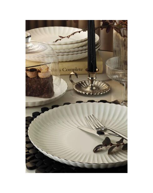 Service de Table en Porcelaine multicolore - 27 pièces
