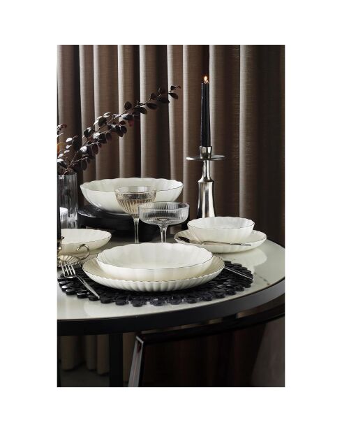 Service de Table en Porcelaine multicolore - 27 pièces