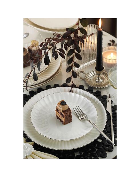 Service de Table en Porcelaine multicolore - 27 pièces