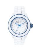 Montre Femme en Céramique & Strass blanche