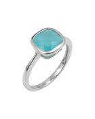 Bague en Argent & Quartz synthétique bleue