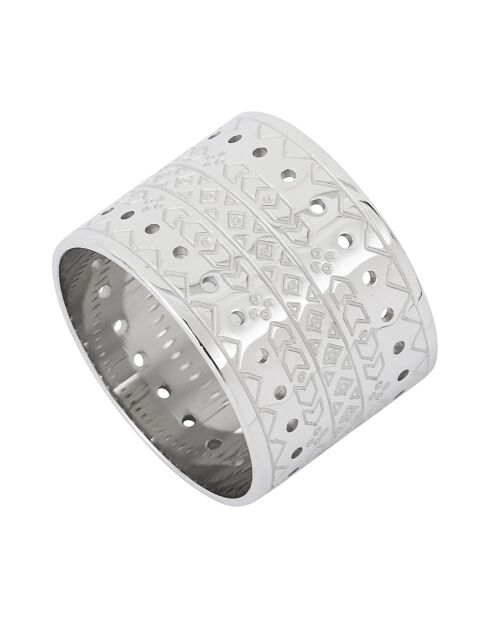 Bague en Acier argentée