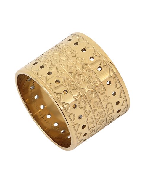 Bague en Acier dorée