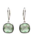 Boucles d'oreilles en Argent & Quartz synthétique vertes