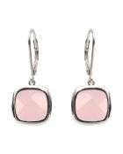 Boucles d'oreilles en Argent & Quartz synthétique roses