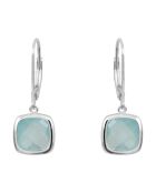 Boucles d'oreilles en Argent & Quartz synthétique bleues