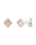 Boucles d'oreilles en Argent & Quartz synthétique orange