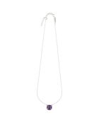Collier en Argent & Quartz synthétique violet/argenté