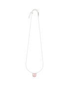 Collier en Argent & Quartz synthétique rose/argenté