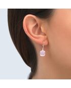 Boucles d'oreilles en Argent & Quartz synthétique roses