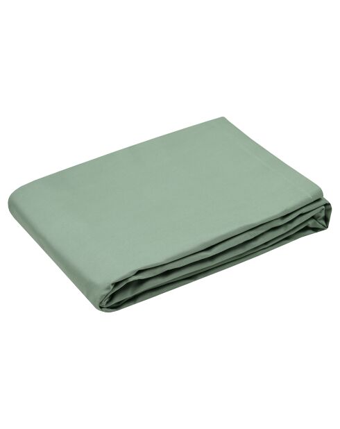 Drap plat en percale de coton Elysée vert