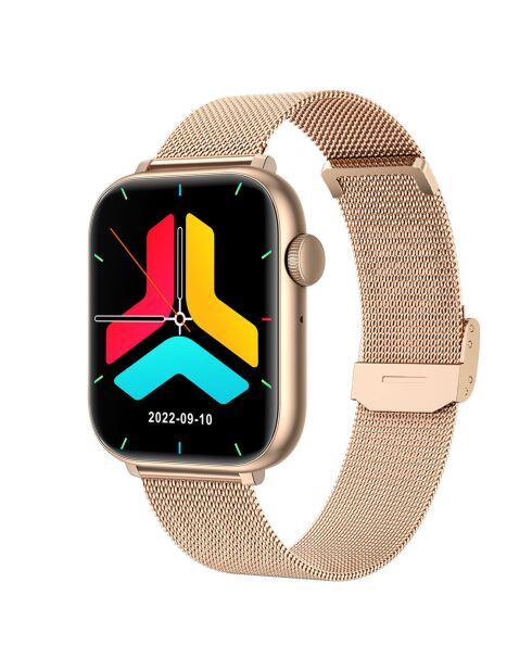 Montre connectée Edition Gamma 2024 avec bracelet milanais dorée