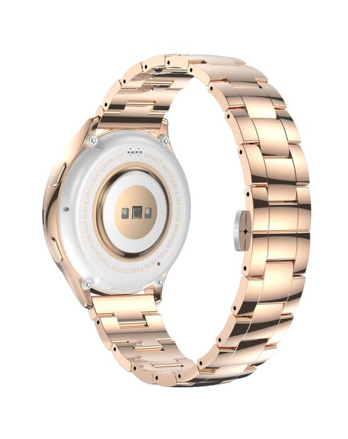 Montre connectée -edition Vogue 2024 IP67 avec bracelet en acier inoxydable dorée