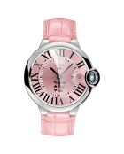 Montre connectée -edition Elegance 2024 IP67 avec alliage haute résistance et bracelet en cuir rose