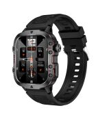 Reloj inteligente NASA SPORT, pantalla grande, resolución de alta definición, correa de silicona negra