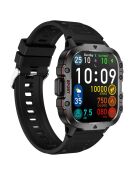 Reloj inteligente NASA SPORT, pantalla grande, resolución de alta definición, correa de silicona negra