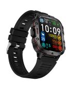 Reloj inteligente NASA SPORT, pantalla grande, resolución de alta definición, correa de silicona negra