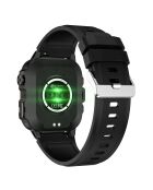 Reloj inteligente NASA SPORT, pantalla grande, resolución de alta definición, correa de silicona negra