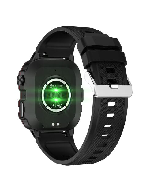 Cinturino in silicone nero per smartwatch NASA SPORT con grande schermo ad alta definizione