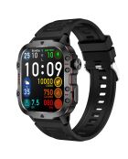 Reloj inteligente NASA SPORT, pantalla grande, resolución de alta definición, correa de silicona negra