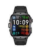 Reloj inteligente NASA SPORT, pantalla grande, resolución de alta definición, correa de silicona negra